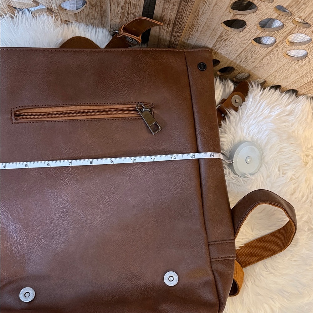 Tan Leather Backpack - Picture 11 of 11